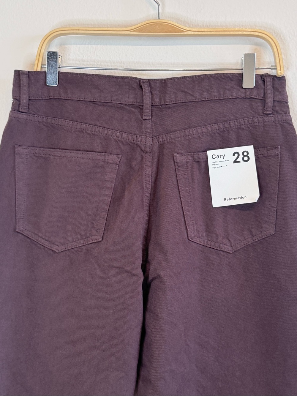 Reformation Cary Low Rise Slouchy Wide Leg Mole - Picture 7 of 14